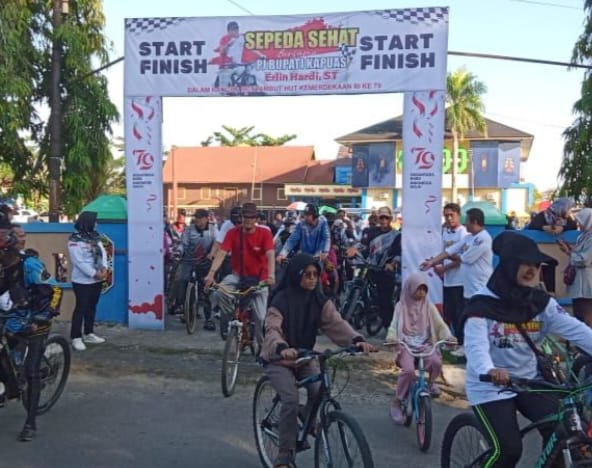 Sambut HUT Kemerdekaan RI Pemkab Kapuas Gelar Fun Bike