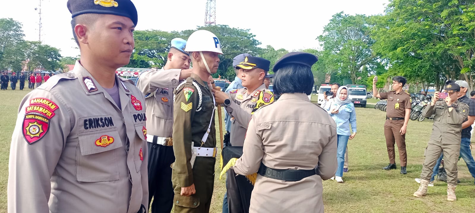 Kapolres Kapuas Pimpin Apel Gelar Pasukan Dan Simulasi Sistem Pengamanan Kota