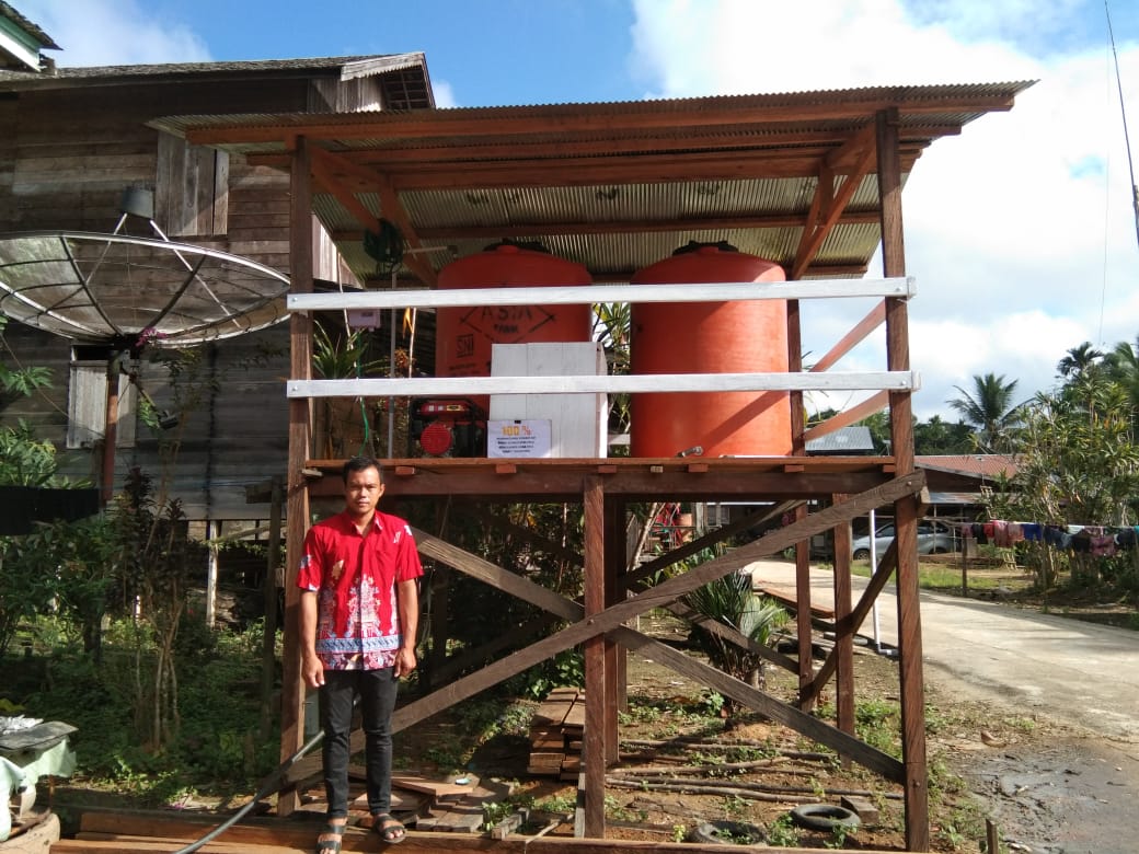 Program Sanitasi,  Pemdes Hurung Kampin Bangun  Sumur Bor dan Jamban Sehat