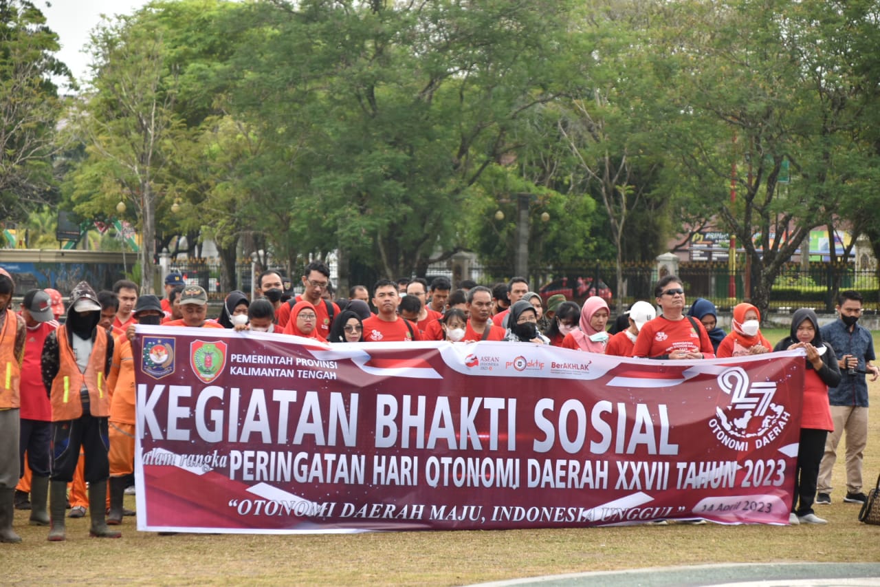 Peringati Hari Otonomi Daerah ke XXVII, Pemprov. Kalteng Laksanakan Bhakti Sosial Pembersihan Tempat Ibadah